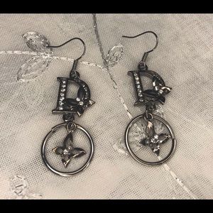 4 For $20 Black Letter D Earrings